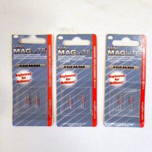 NEW MINI MAGLITE 2 CELL FLASHLIGHT REPLACEMENT LAMPS 2-PACK LOT OF 3